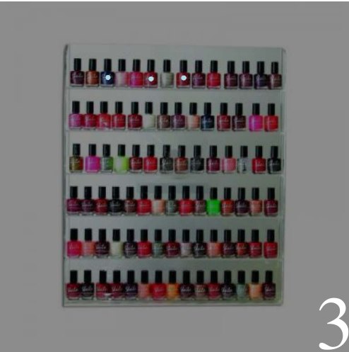 CAD-GD prediction for nail polish in the top layer